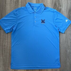 Men's Adidas Golf Tour Polo L Blue 2014 PGA Championship VALHALLA Puremotion